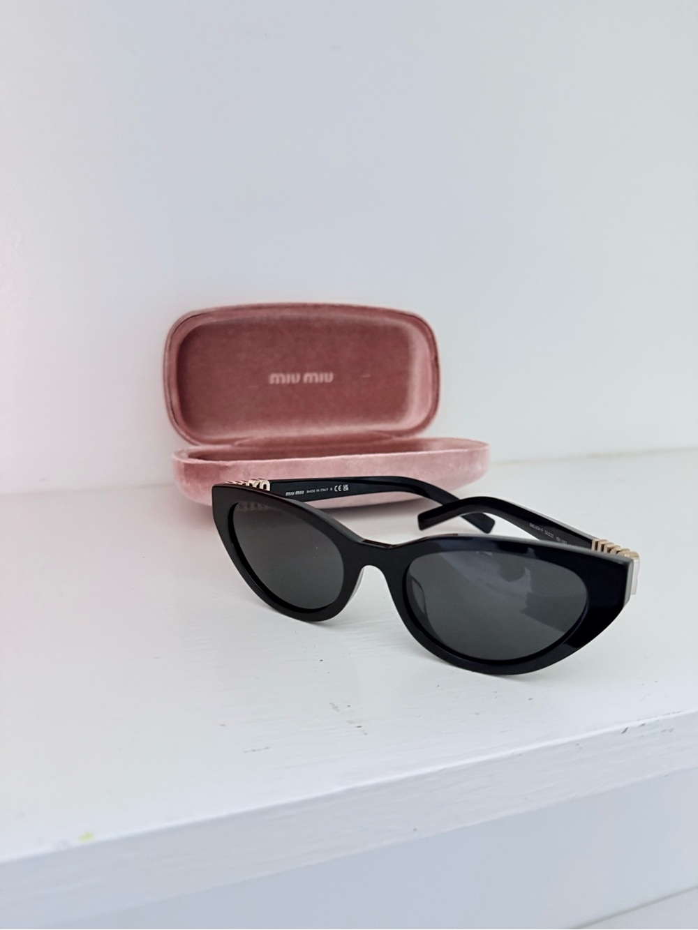 Miu Miu Black Cat-Eye Sunglasses